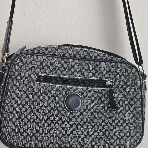 OKPTA BLACK AND GREY PURSE Medium AJUSTABLE STRAP Crossbody Bag - Picture 1 of 8